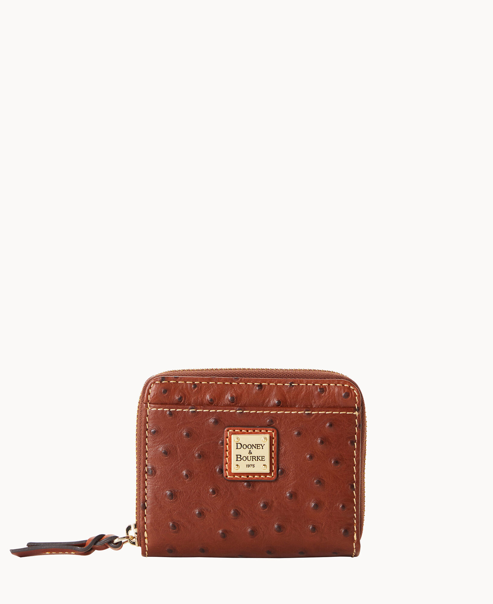 Dooney Bourke Ostrich Small Zip Around Wallet