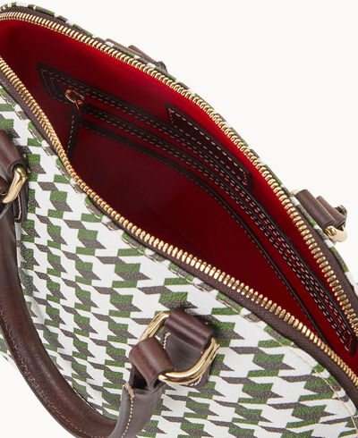 Houndstooth Domed Satchel