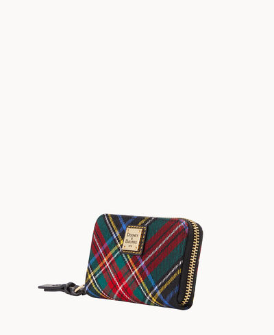 Tartan Large Zip Around Credit Card Case