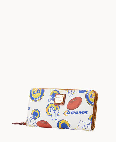 NFL Rams Large Zip Around Wristlet