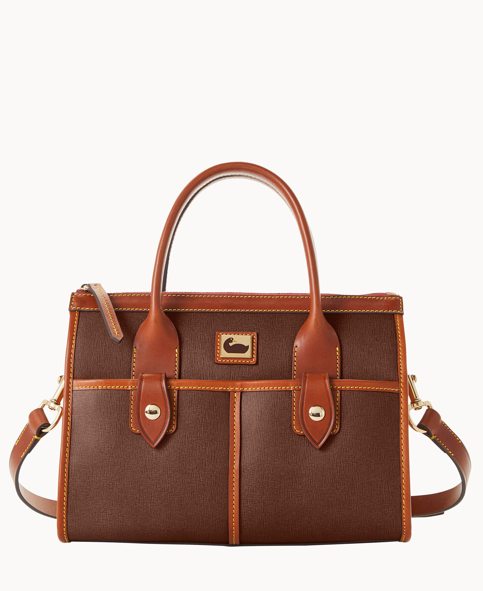 Camden saffiano double pocket tote sale