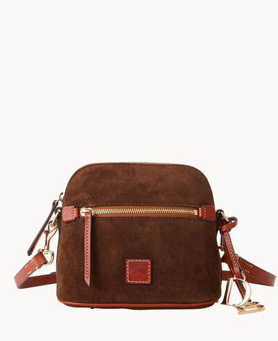 Suede Domed Crossbody