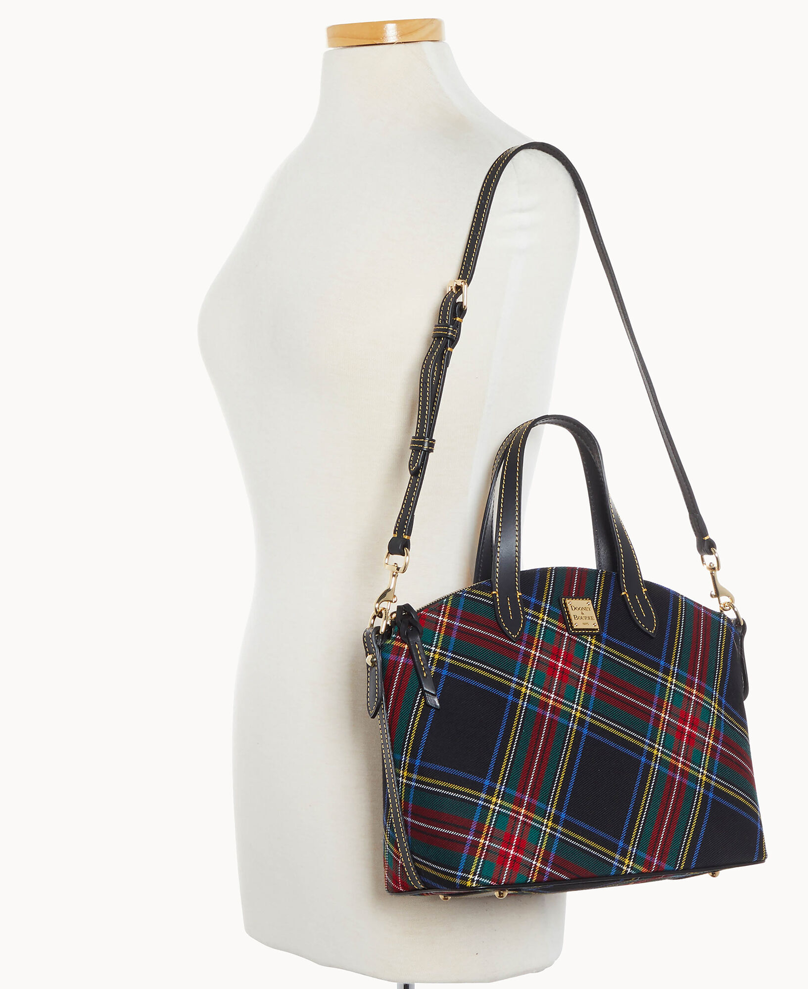 Dooney and bourke plaid hot sale satchel