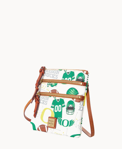 Collegiate University of Oregon N S Triple Zip Crossbody