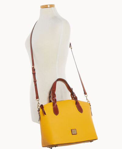 Pebble Grain Celeste Satchel