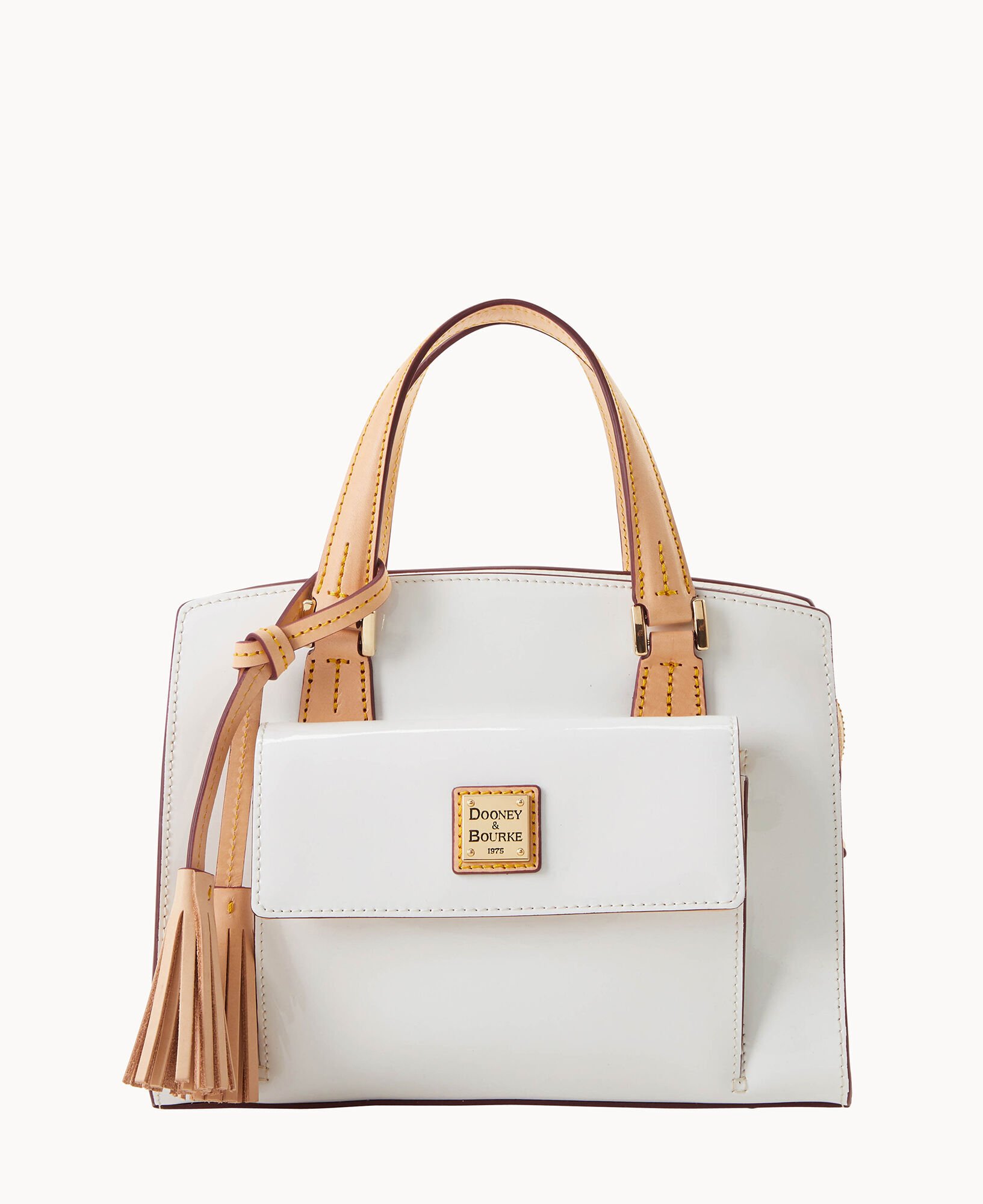 Dooney and bourke white patent leather on sale
