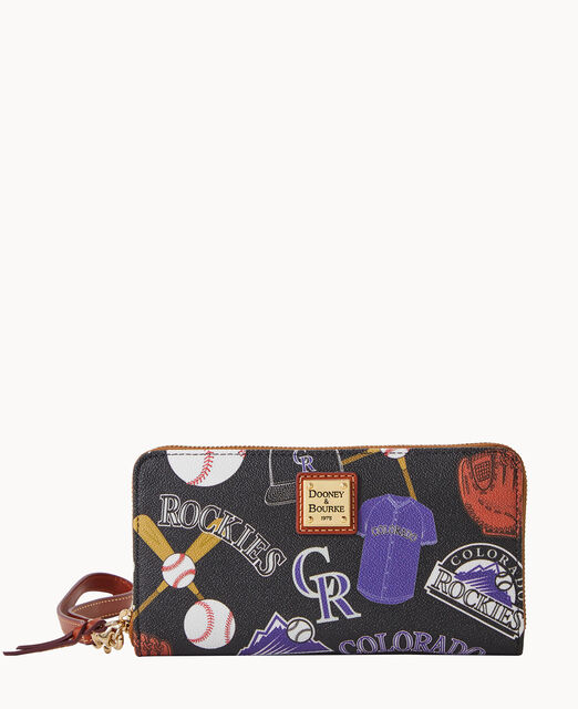 MLB Rockies Large Zip Around Wristlet