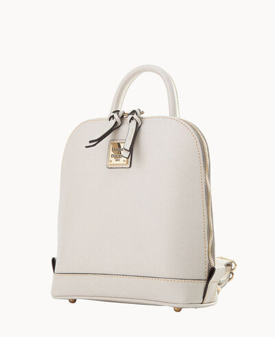 Saffiano Small Zip Pod Backpack