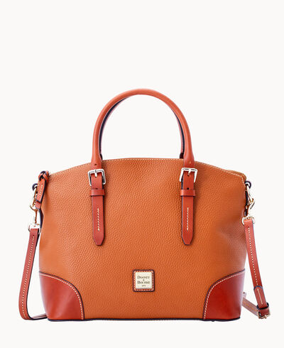 Pebble Grain Domed Satchel