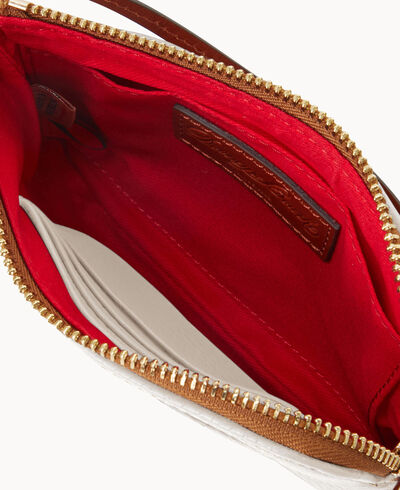 Pebble Grain Zip Around Wristlet
