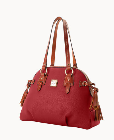 Pebble Grain Domed Satchel