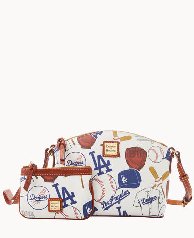 MLB Dodgers Suki Crossbody Med Wristlet