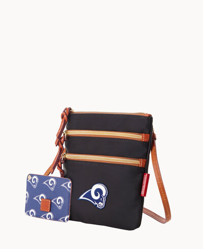 NFL Rams North South Triple Zip w ID holder