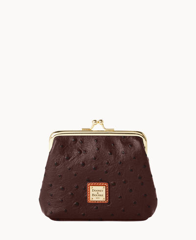 Ostrich Large Framed Purse