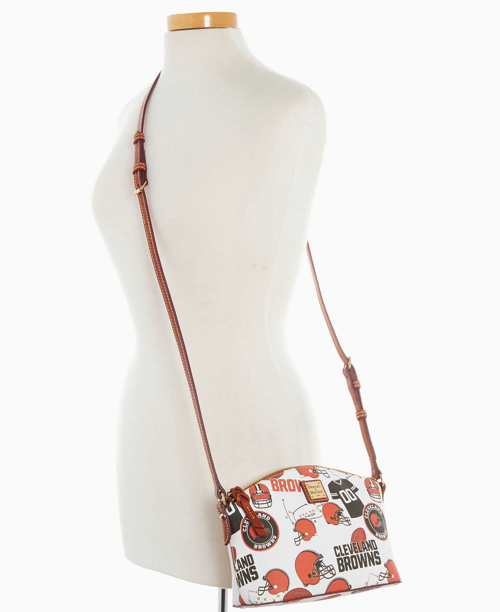 Cleveland Browns Small Zip Crossbody - Dooney & Bourke - Everything Buckeyes