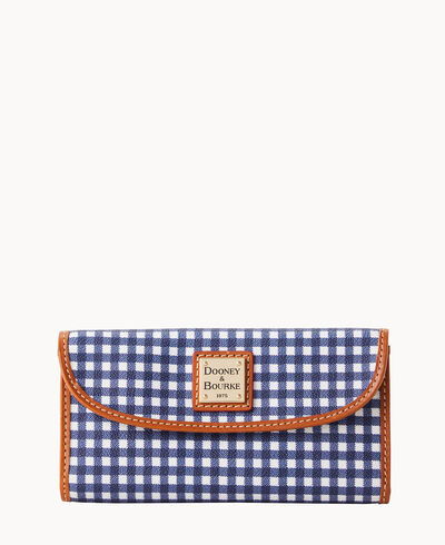 Gingham Continental Clutch