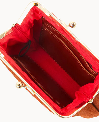Suede Large Framed Purse