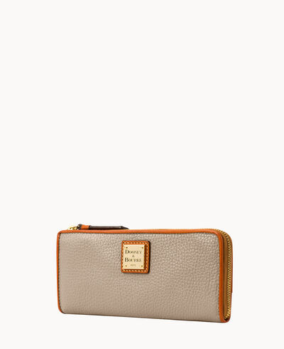 Pebble Grain Zip Clutch
