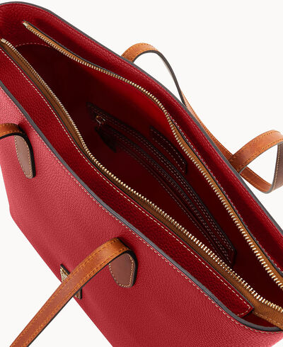 Pebble Grain Tote With Medium Wristlet