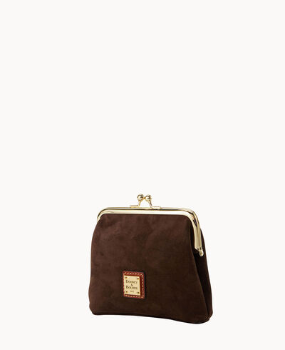 Suede Large Frame Purse