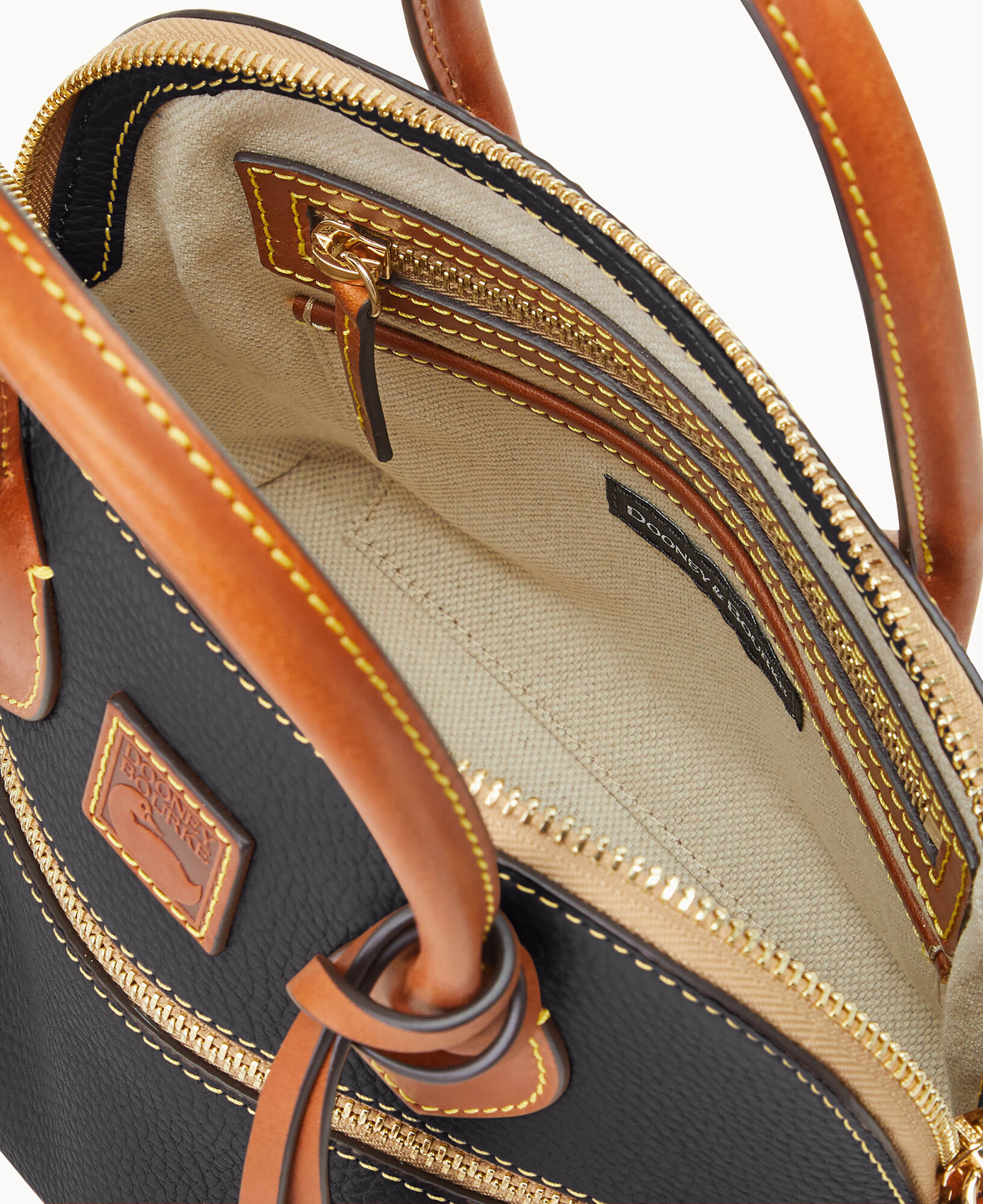 Pebble grain small domed satchel discount