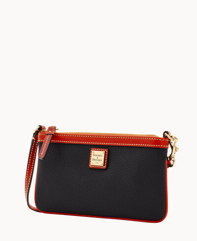 Pebble Grain Large Slim Wristlet