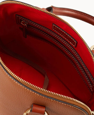 Pebble Grain Domed Satchel