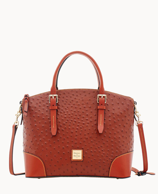 Ostrich Domed Satchel