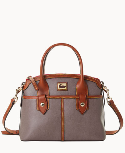 Camden Saffiano Small Domed Satchel