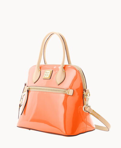Patent Domed Satchel