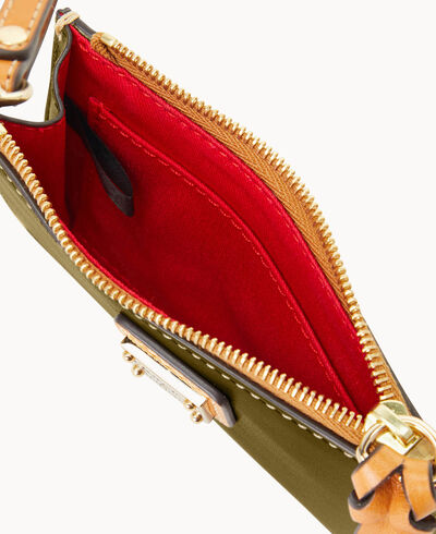 Wexford Leather Zip Top Card Case Wristlet