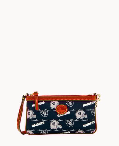 NFL Raiders Large Slim Wristlet