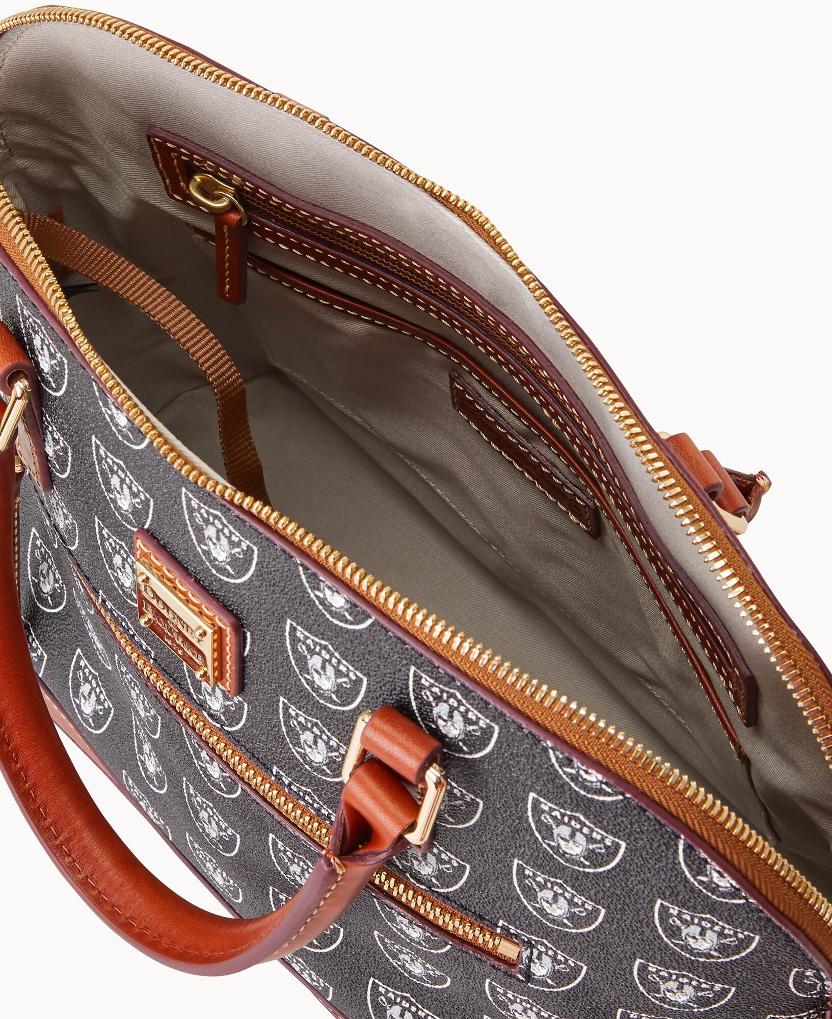 Dooney Bourke NFL Raiders Domed Zip Satchel
