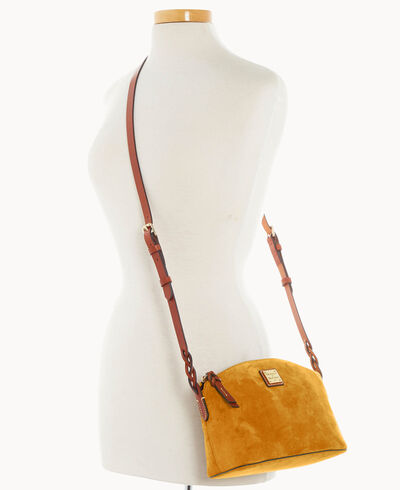 Suede Penny Crossbody