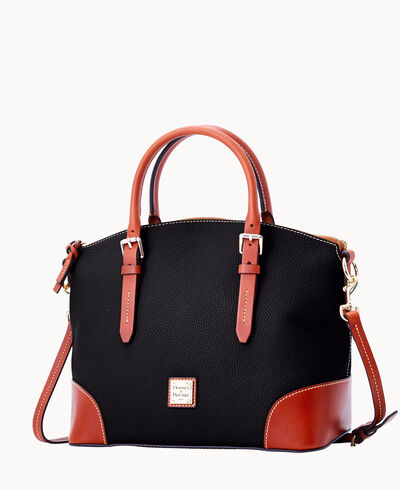 Pebble Grain Domed Satchel