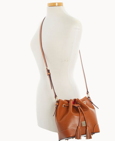 Saffiano Crossbody Drawstring