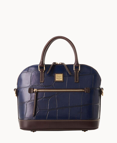 Denison Domed Zip Satchel