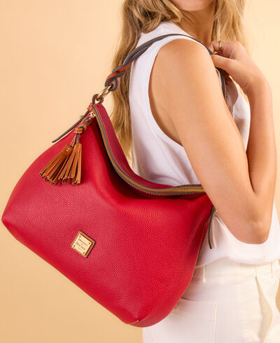 Pebble Grain Twist Strap Hobo