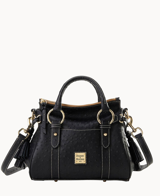 Ostrich Satchel With Pocket