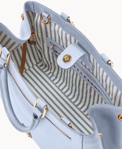 Saffiano Zip Satchel
