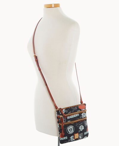 NFL Raiders North South Triple Zip Crossbody