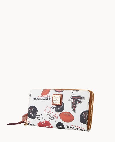 NFL Falcons Large Zip Around Wristlet