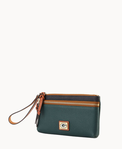 NFL Packers Double Zip Wristlet