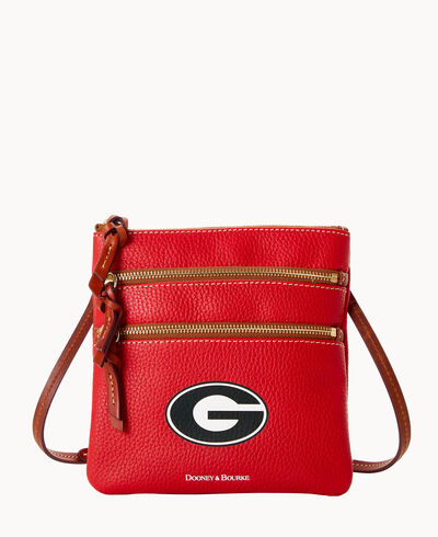 Collegiate University of Georgia Triple Zip Crossbody