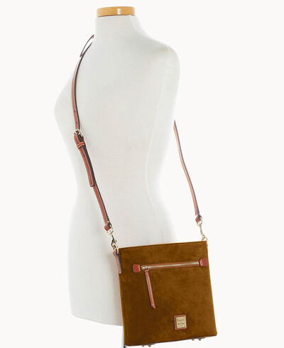 Suede Zip Crossbody