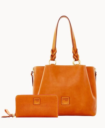 Florentine Large Zip Barlow and Large Zip Around Wristlet