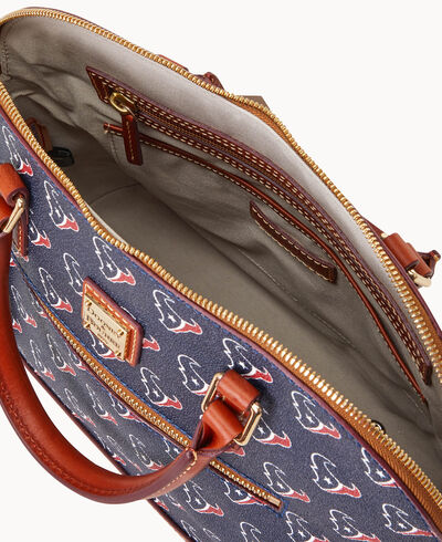 NFL Texans Domed Zip Satchel