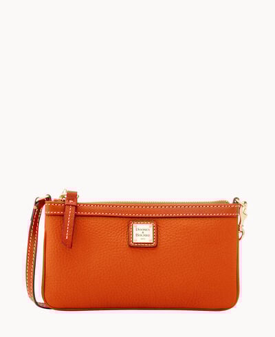 Pebble Grain Large Slim Wristlet