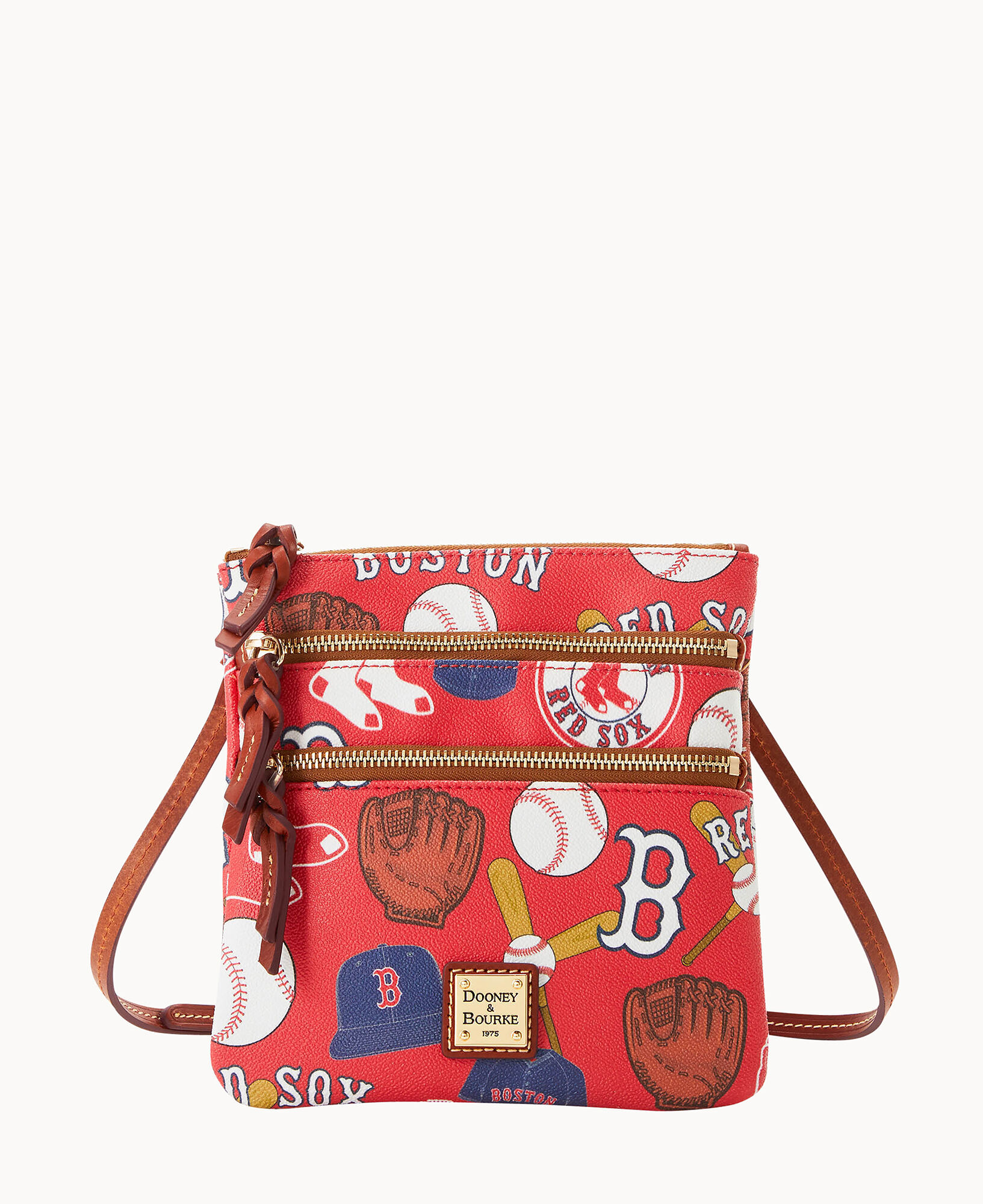 Dooney & Bourke Boston Red Sox Triple Zip Crossbody Purse