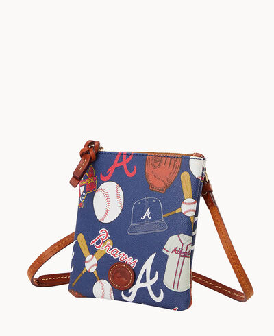 MLB Braves Small North South Top Zip Crossbody